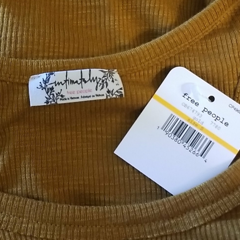 FREE PEOPLE // "gold" super soft ribbed swing tank top - Picture 5 of 6